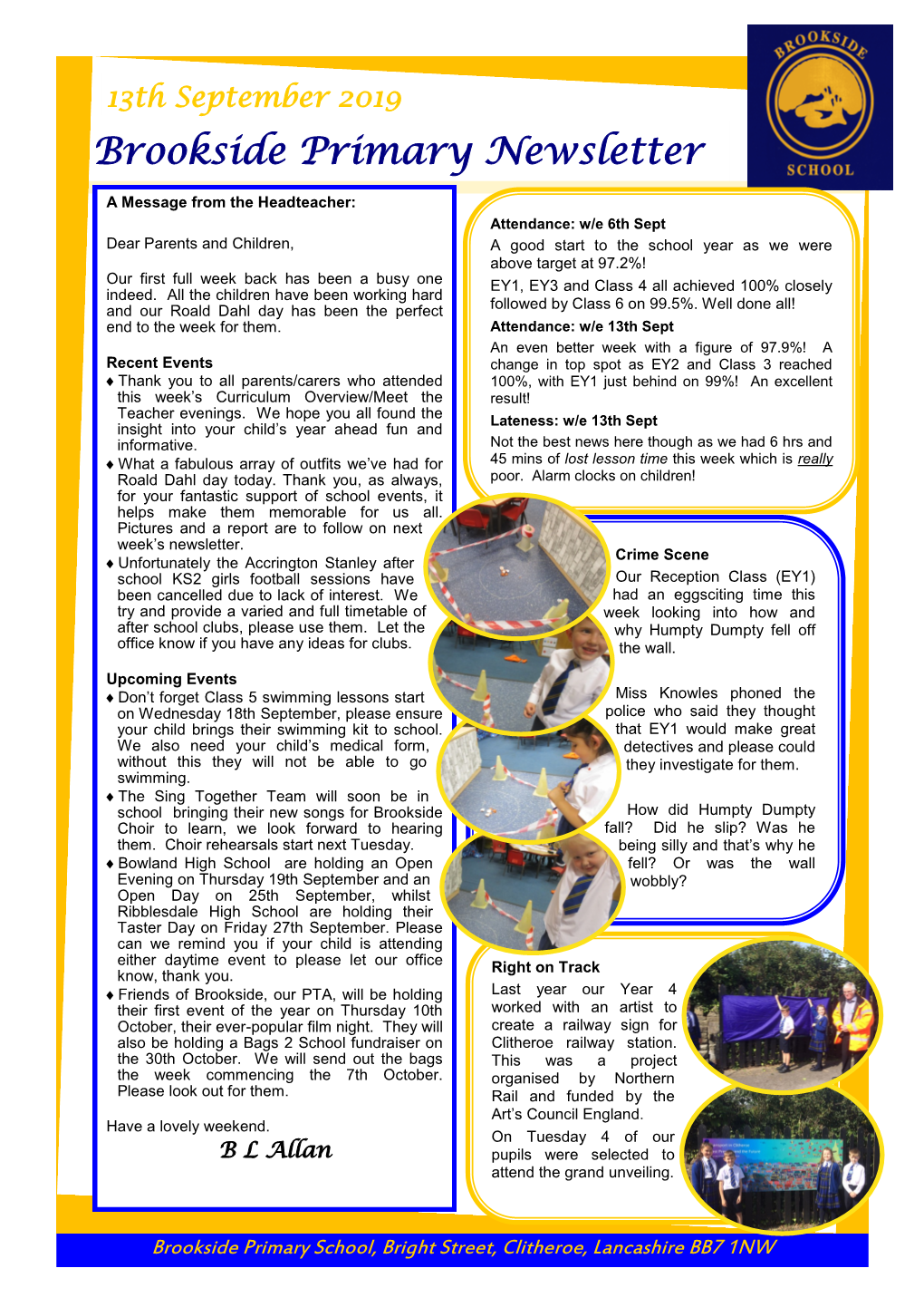 Brookside Primary Newsletter