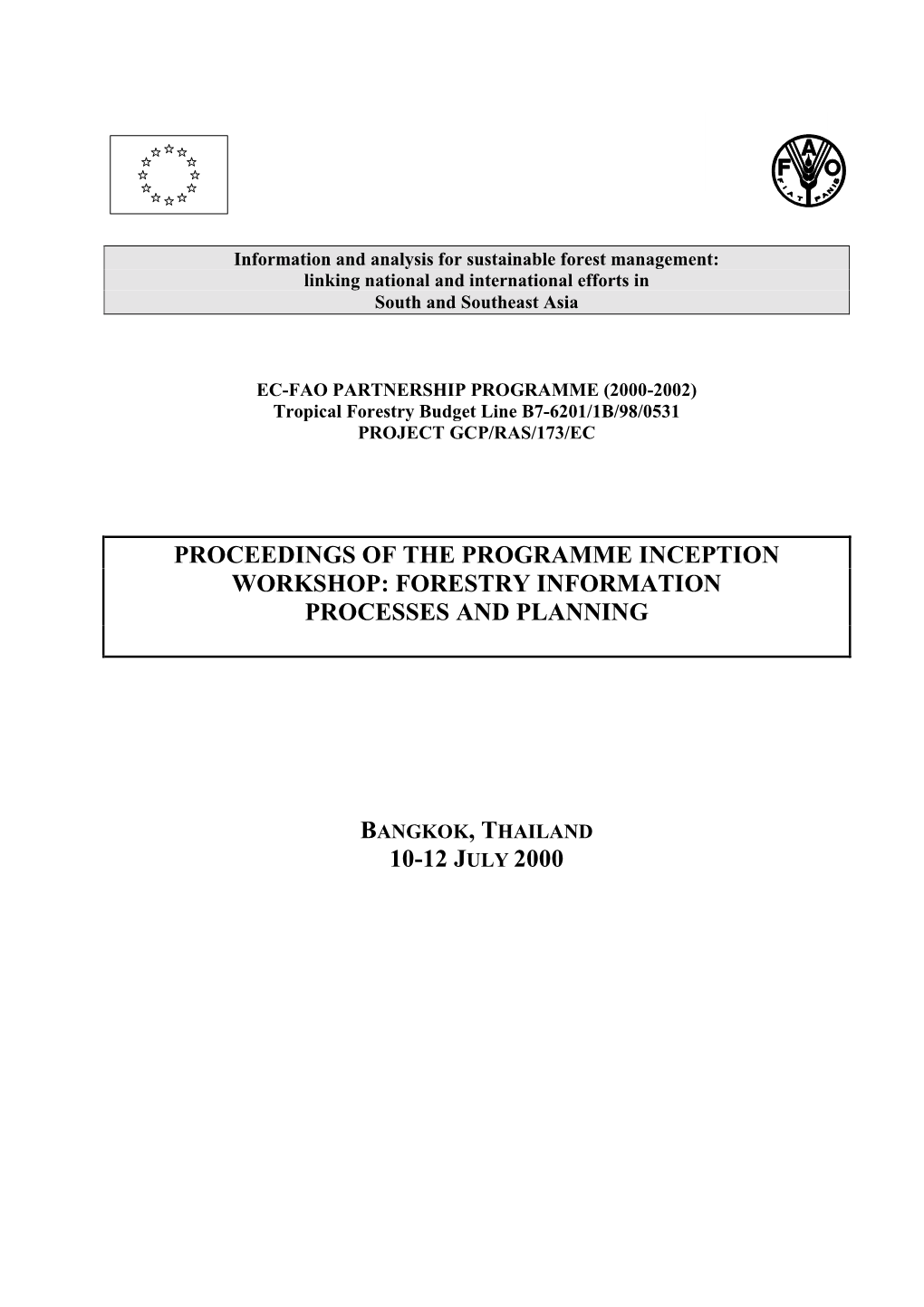 Forestry Information Processes and Planning 101