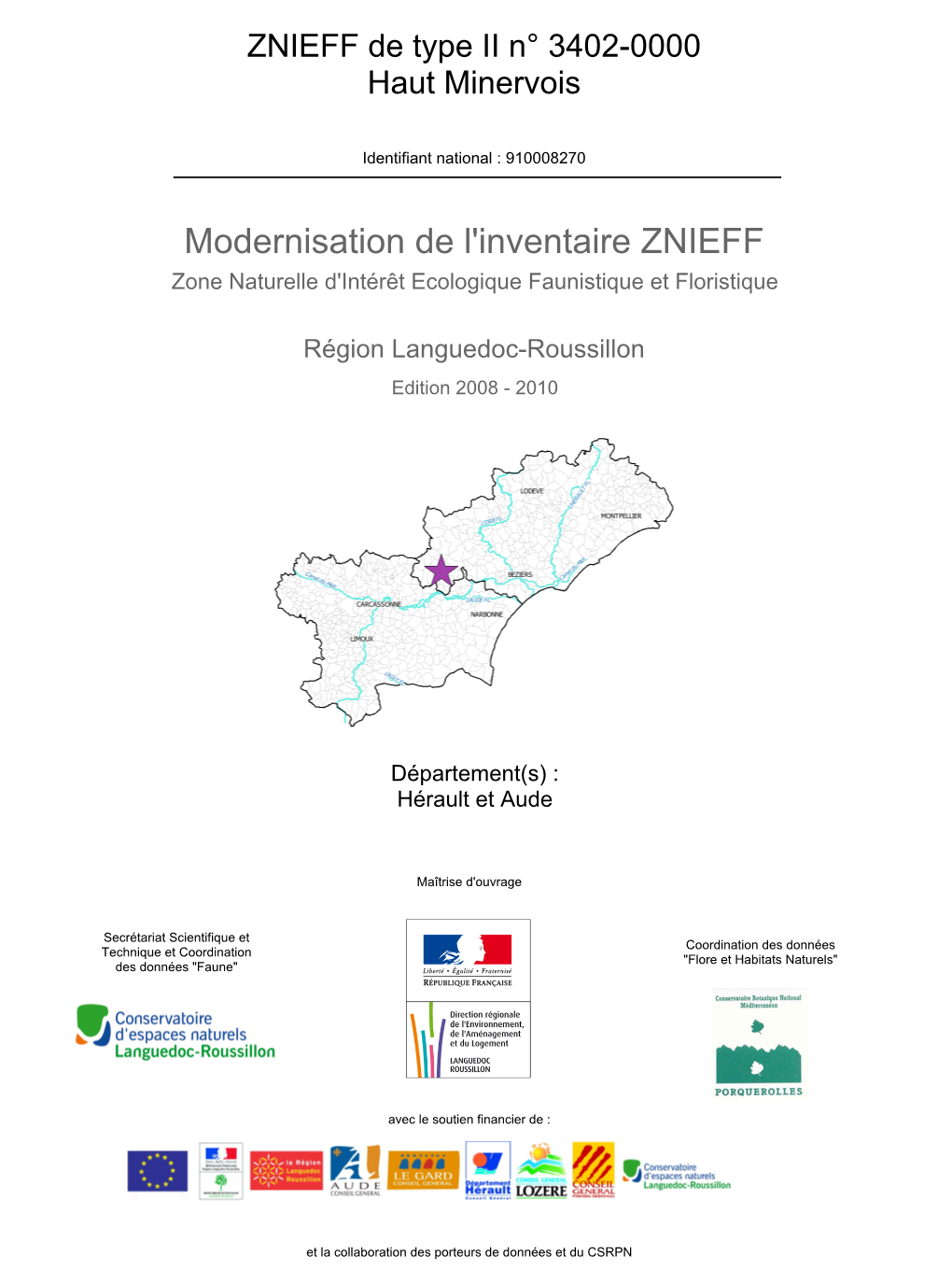 Fiche ZNIEFF Languedoc-Roussillon