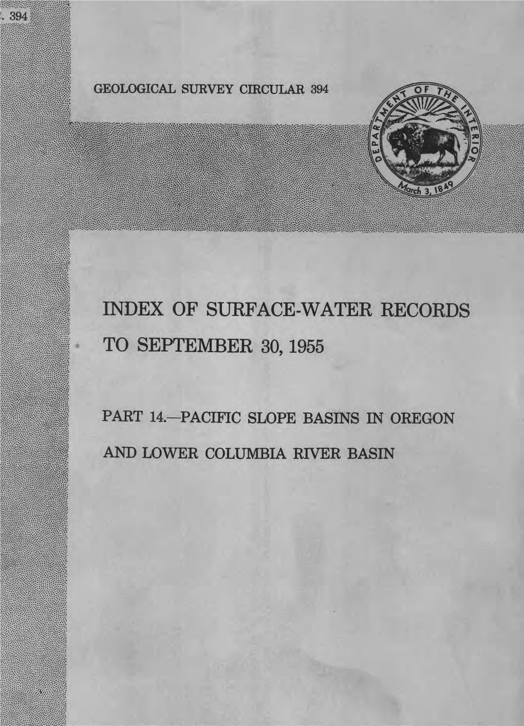 Of Surface-Water Records to September 30,1955