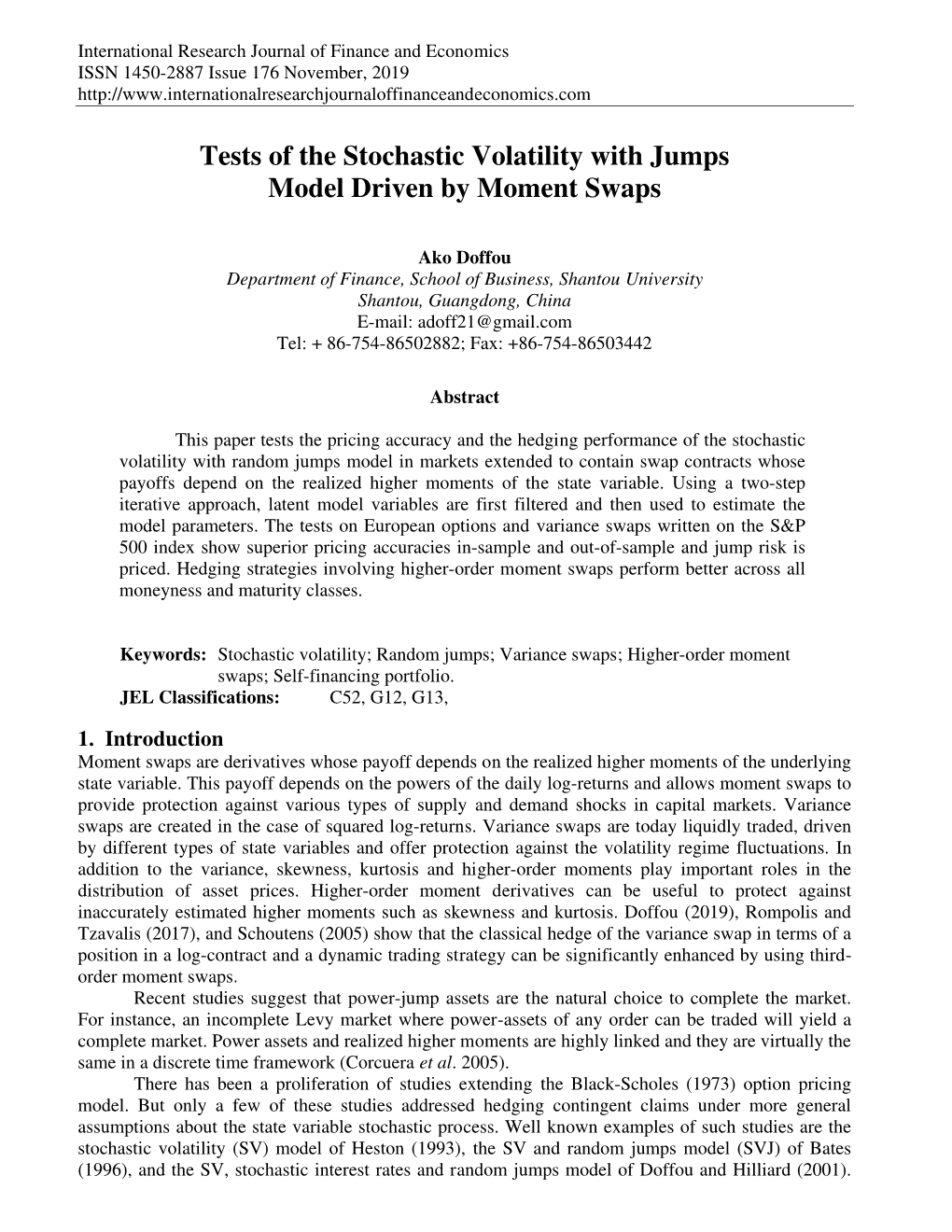 Tests of the Stochastic Volatility with Jumps Model Driven by Moment Swaps