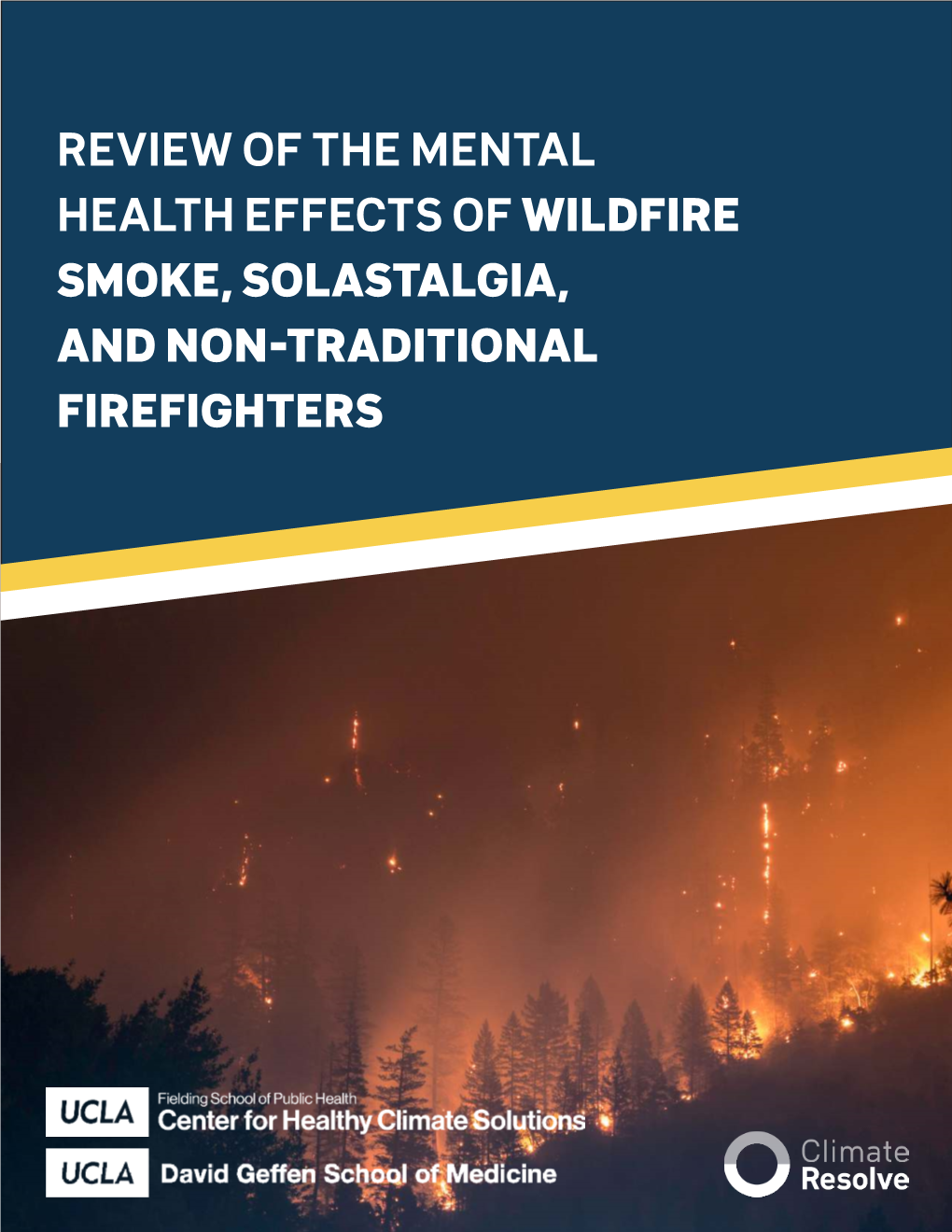 Review of the Mental Health Effects of Wildfire Smoke, Solastalgia, and Non-Traditional Firefighters