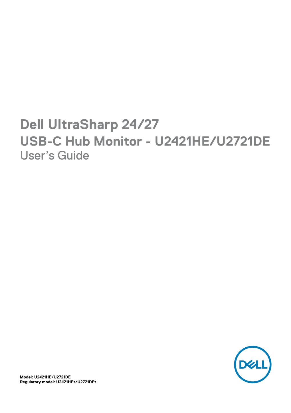 Dell U2721DE User's Guide