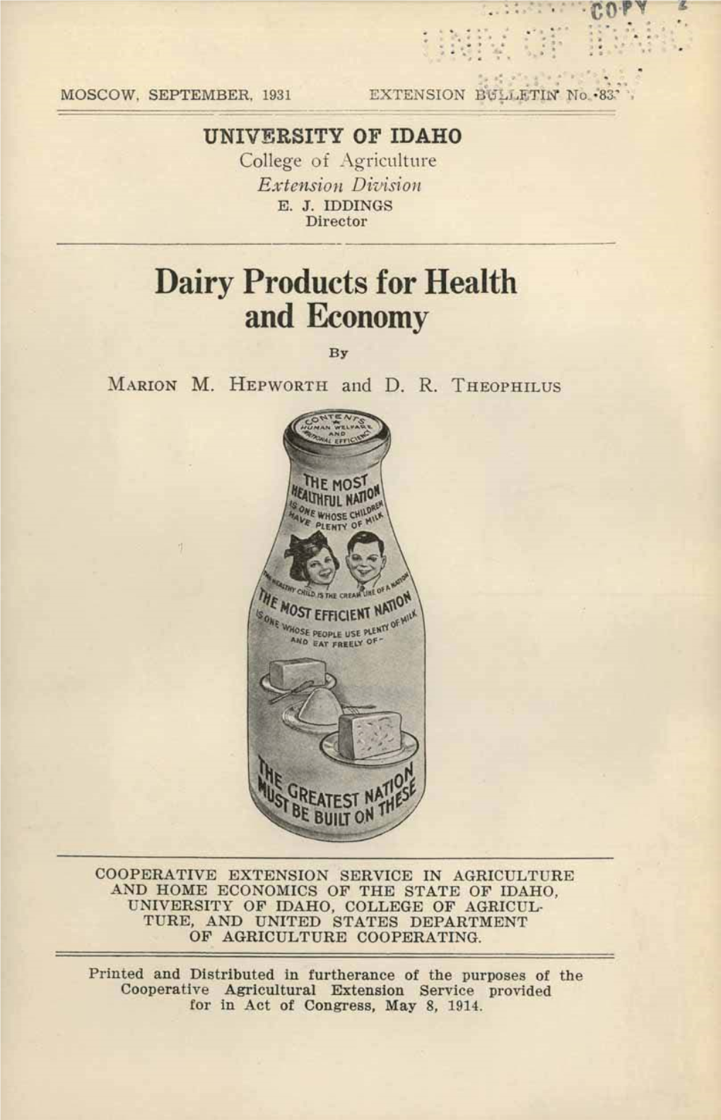 Dairy Products for Health and Economy B