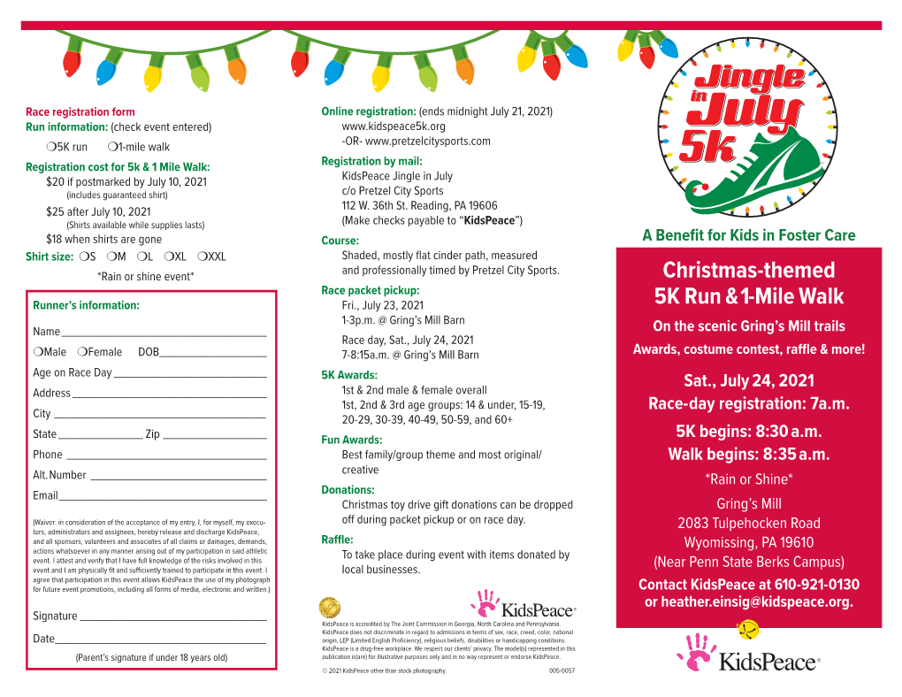 Christmas-Themed 5K Run & 1-Mile Walk