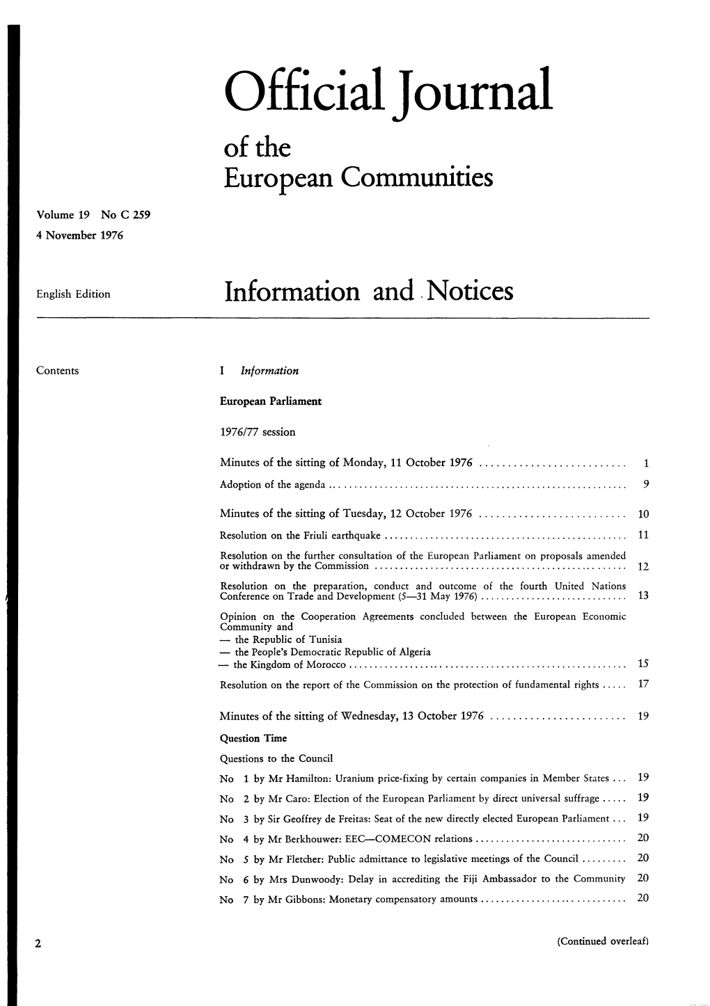 Official Journal of the European Communities