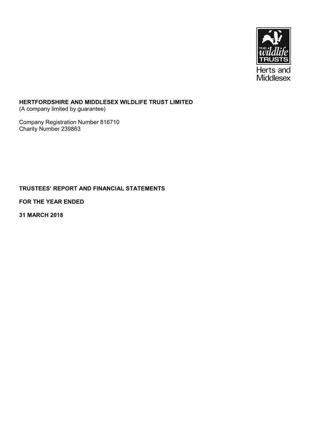 Trustees' Report and Financial Statements Year Ended 31 March