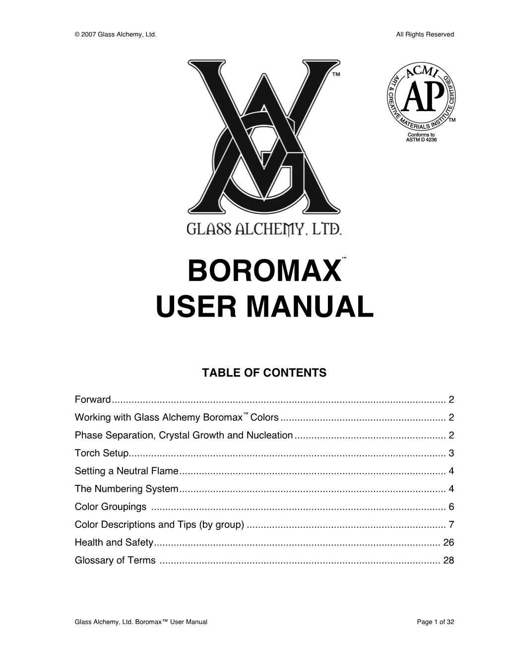 Boromax User Manual