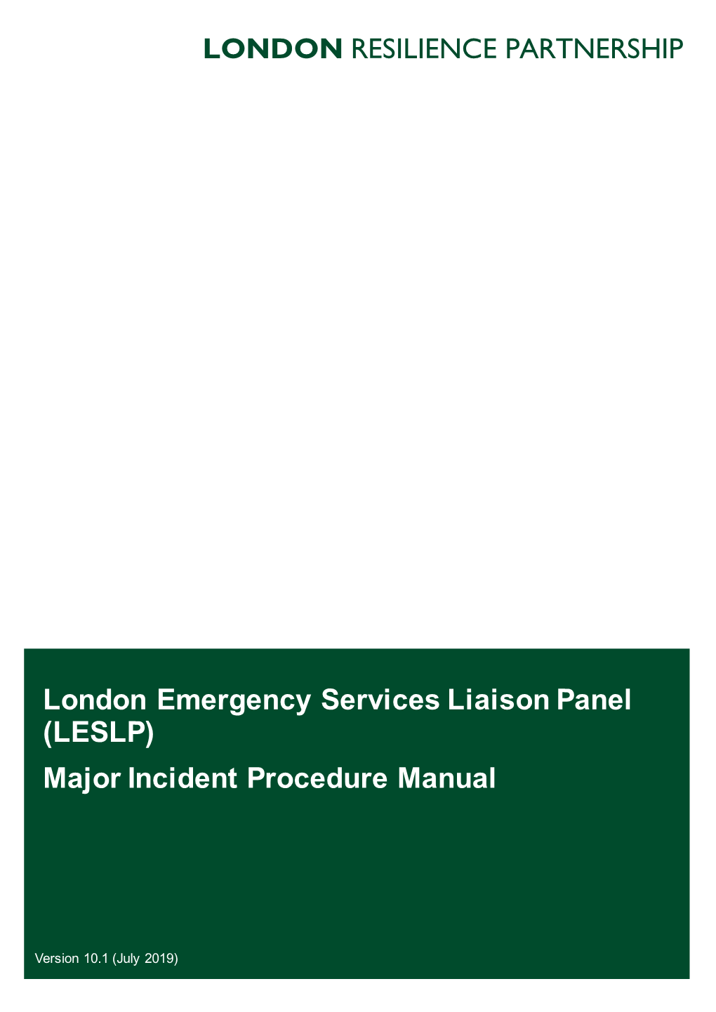 (LESLP) Major Incident Procedure Manual 3