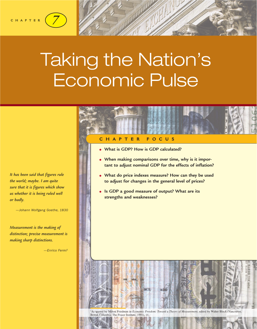 Taking the Nation's Economic Pulse