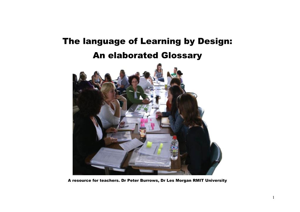 The Language of Learning by Design