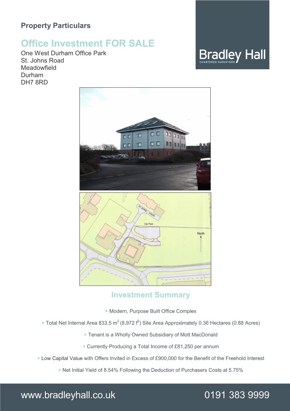 Property Particulars Office Investment for SALE
