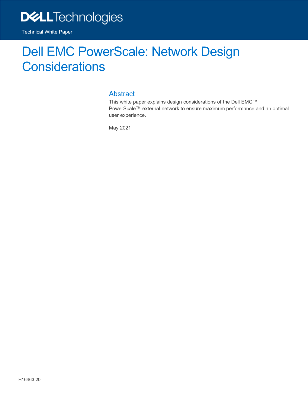 Dell EMC Powerscale Network Design Considerations