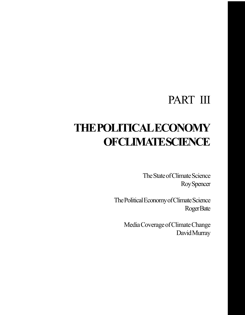 Part Iii the Political Economy of Climate Science