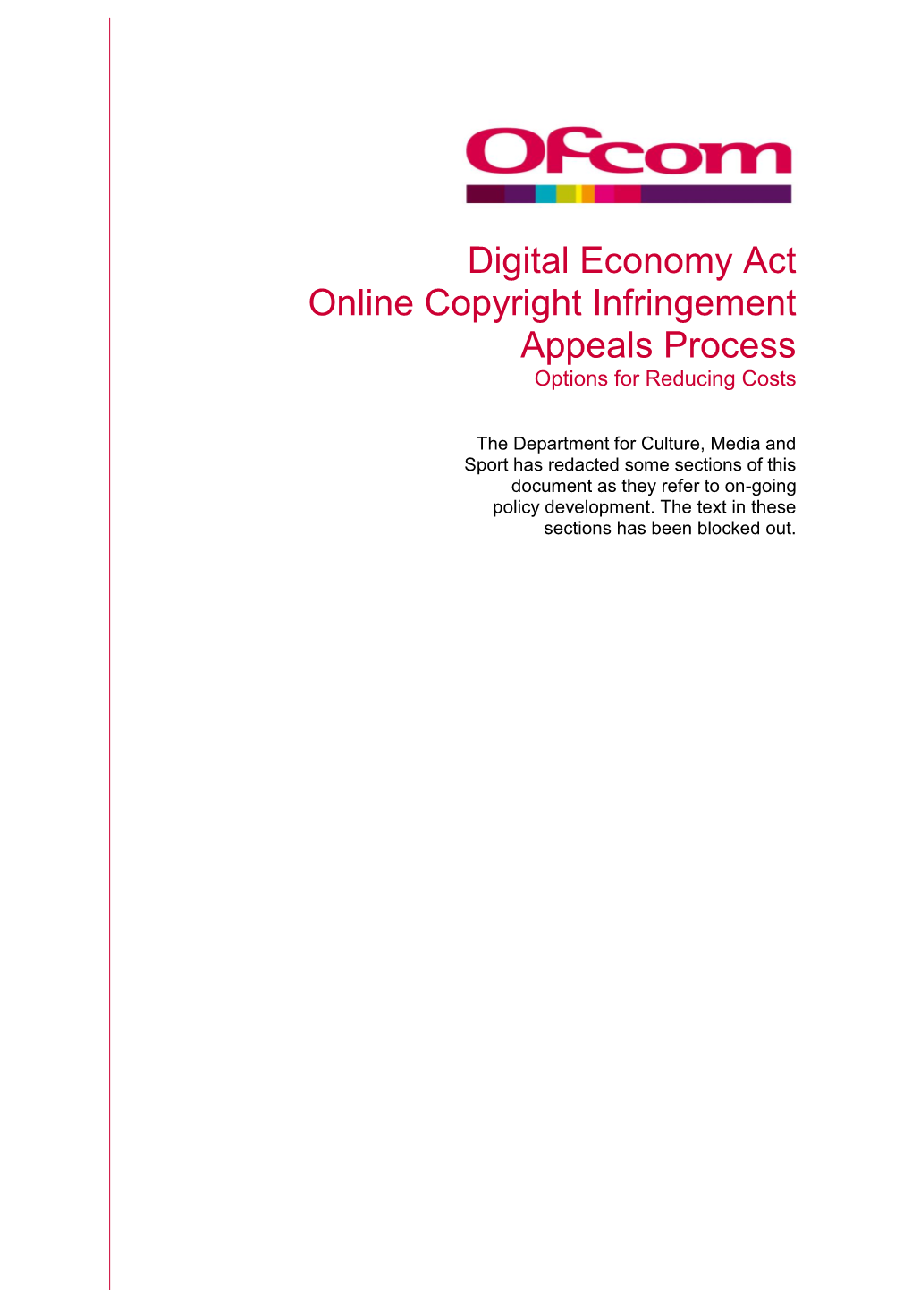 Digital Economy Act Appeals Process