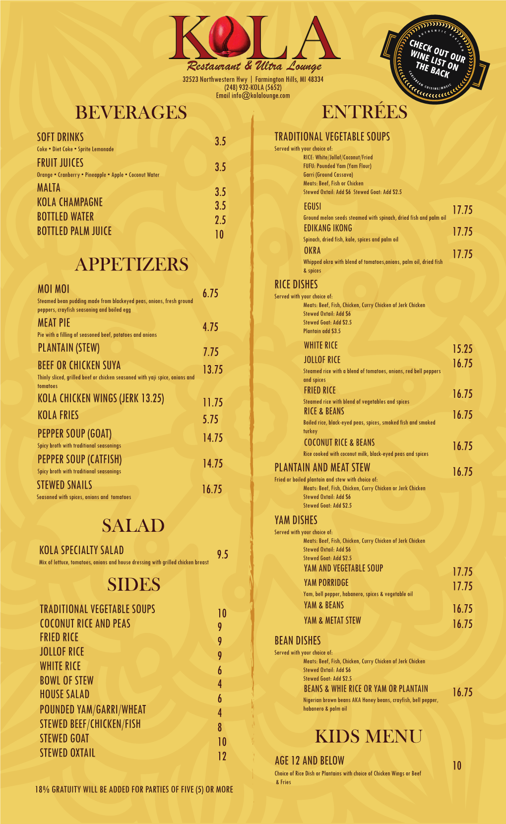 Kola Lounge Menu-Back-V15