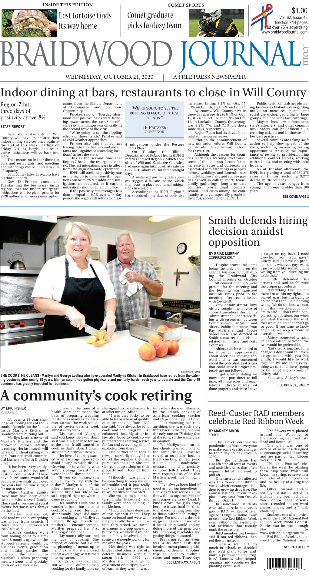 A Community's Cook Retiring