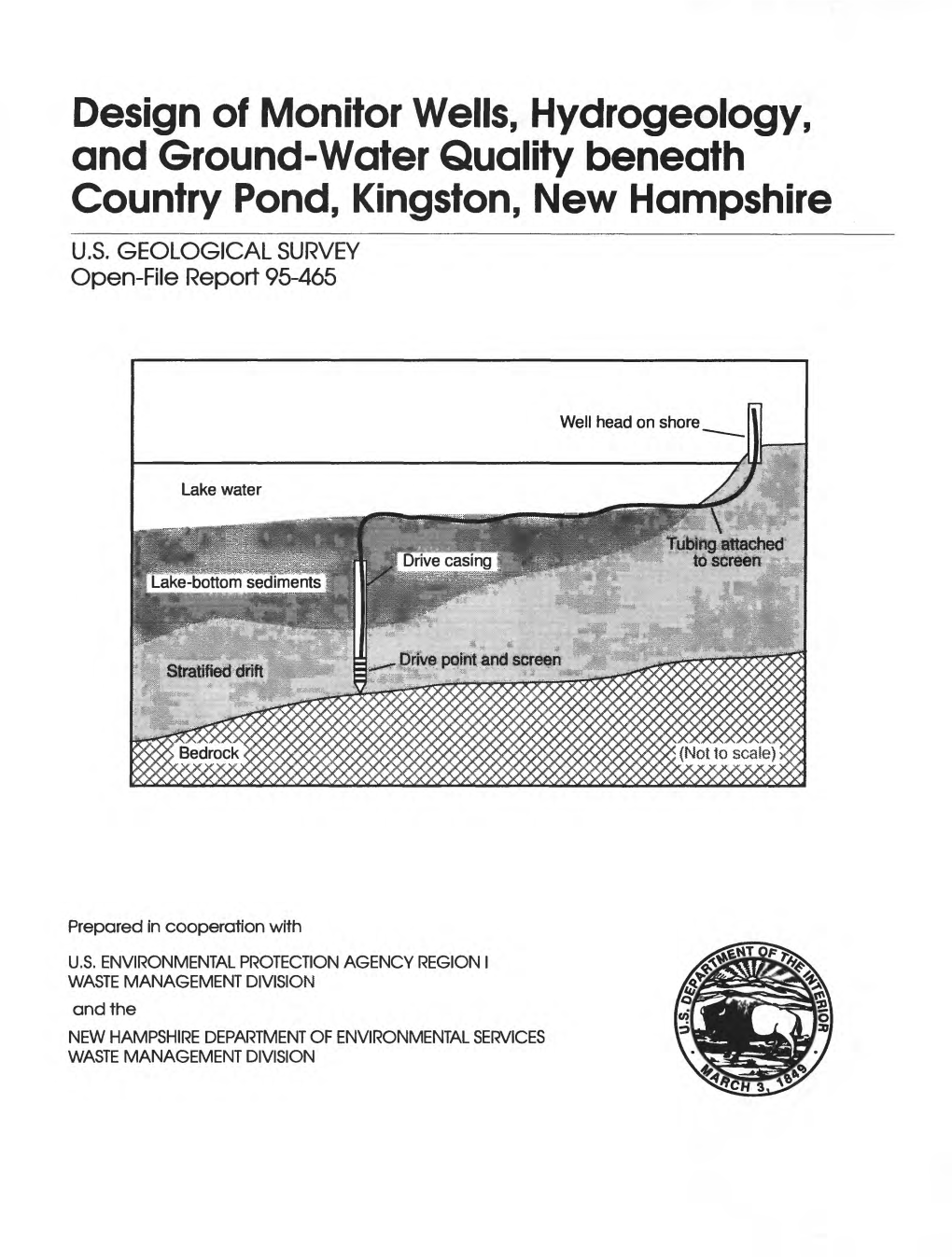 Design of Monitor Wells, Hydrogeology, and Ground-Water Quality Beneath Country Pond, Kingston, New Hampshire U.S