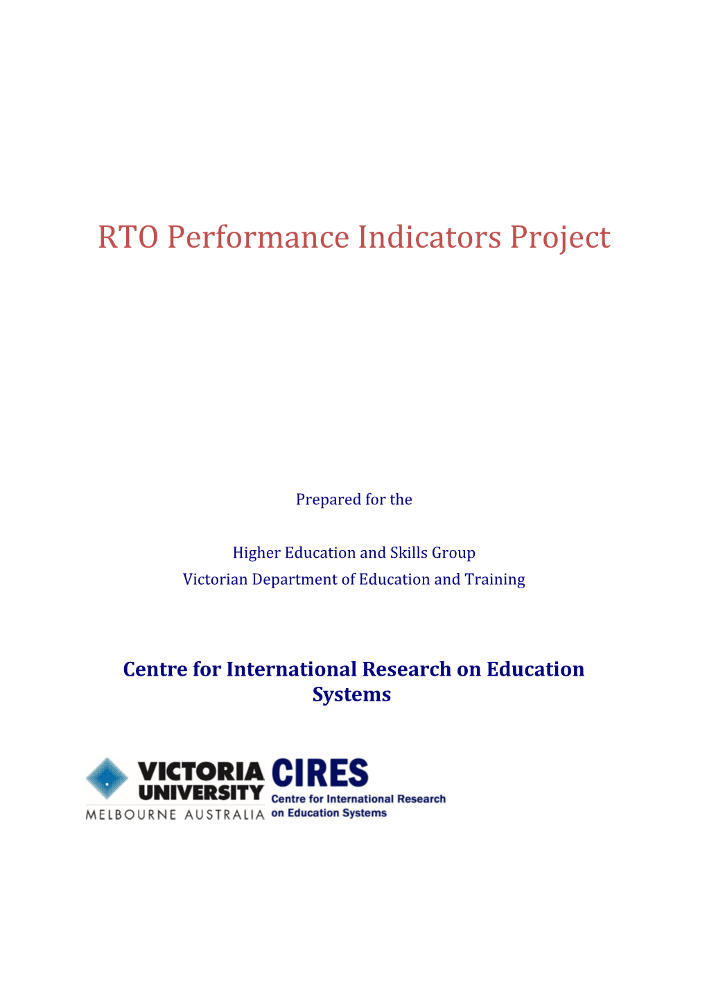 RTO Performance Indicators Project