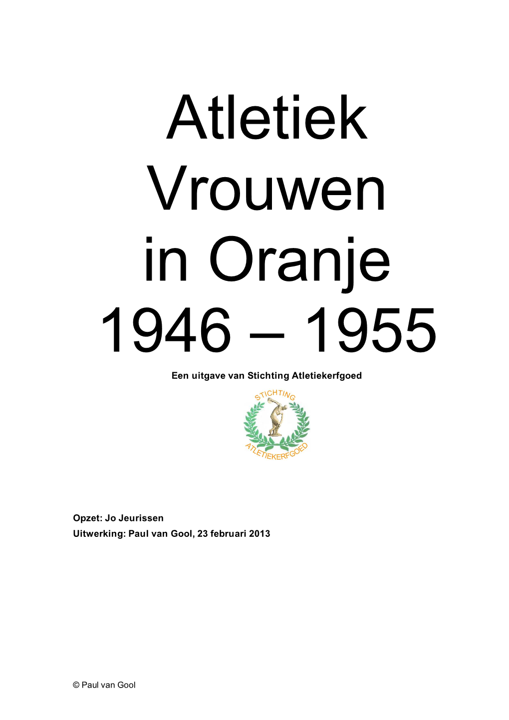 Vrouwen in Oranje 1946 1955