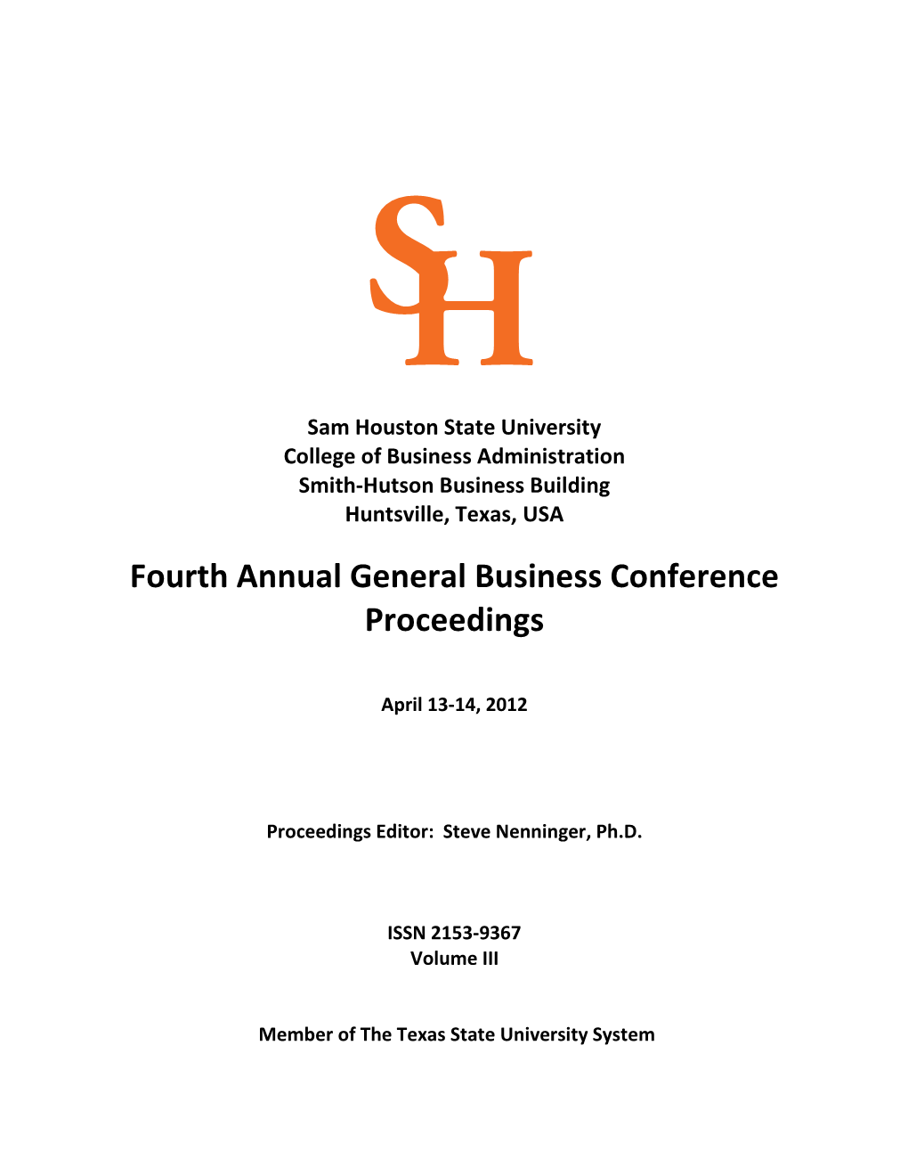 Fourth Annual General Business Conference Proceedings