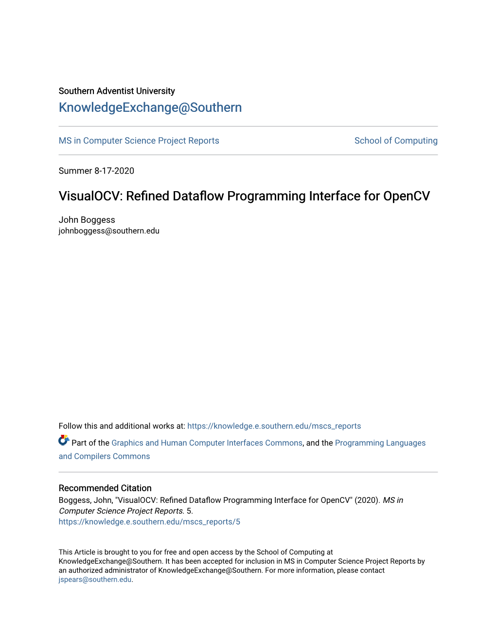 Visualocv: Refined Dataflow Programming Interface for Opencv