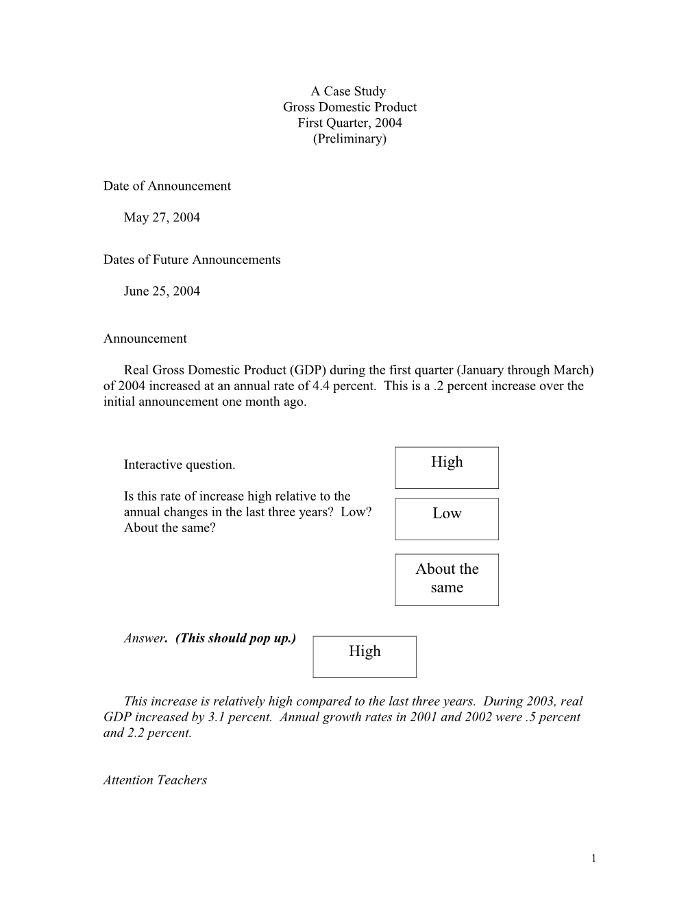 Gross Domestic Product s3