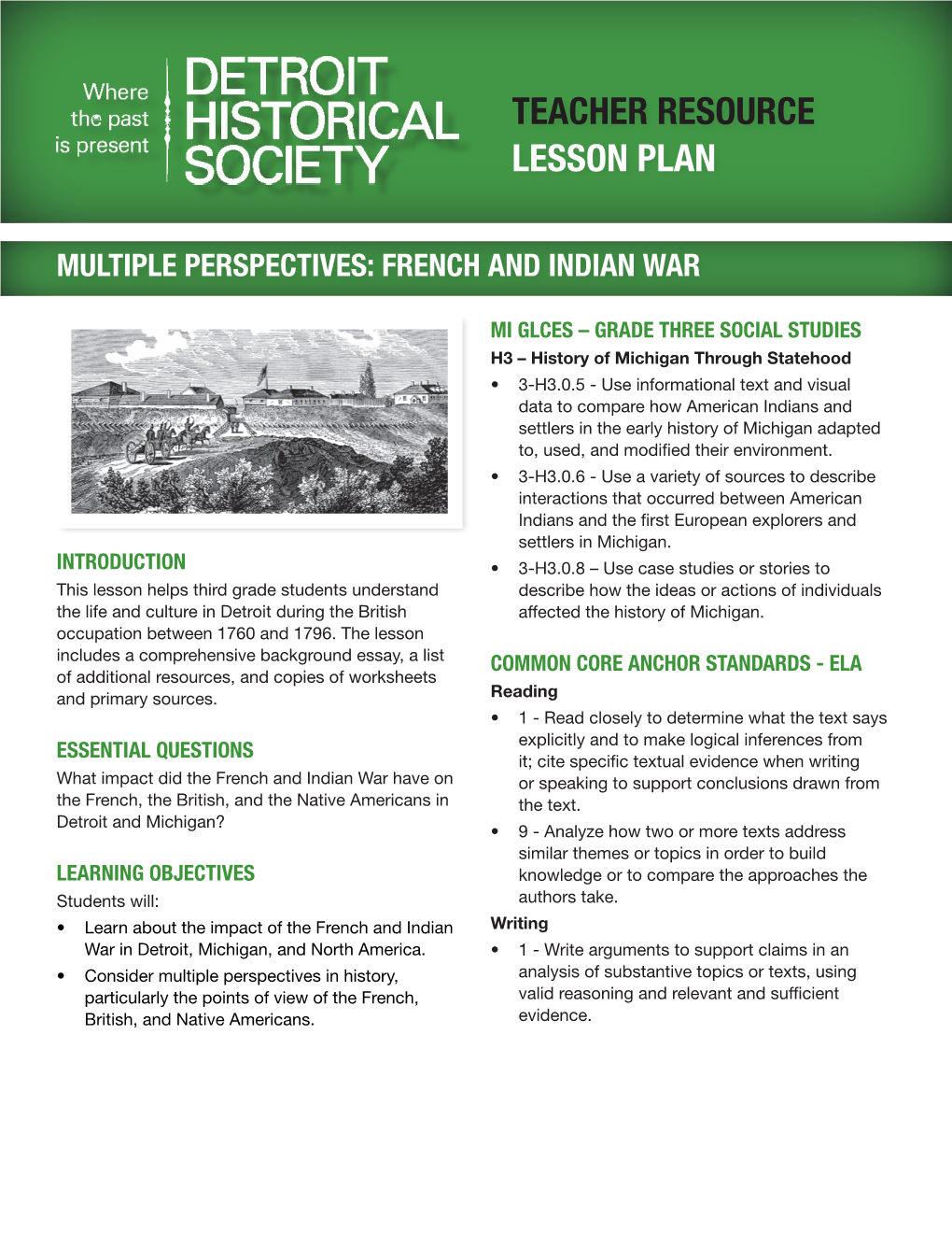 Teacher Resource Lesson Plan