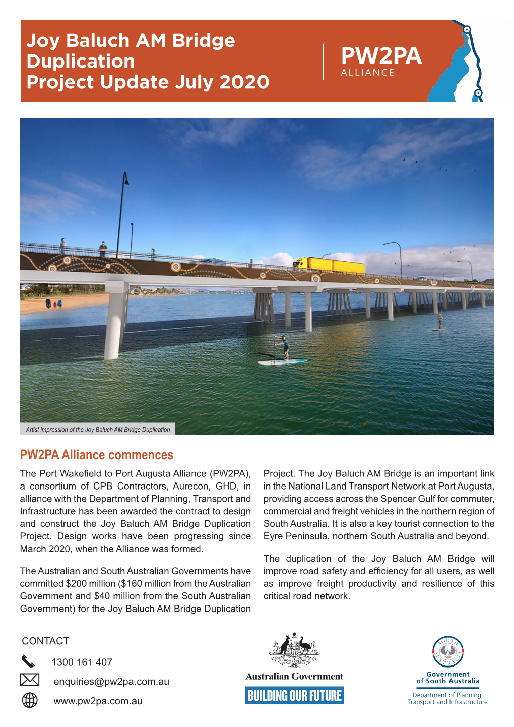 Joy Baluch AM Bridge Duplication Project Update July 2020