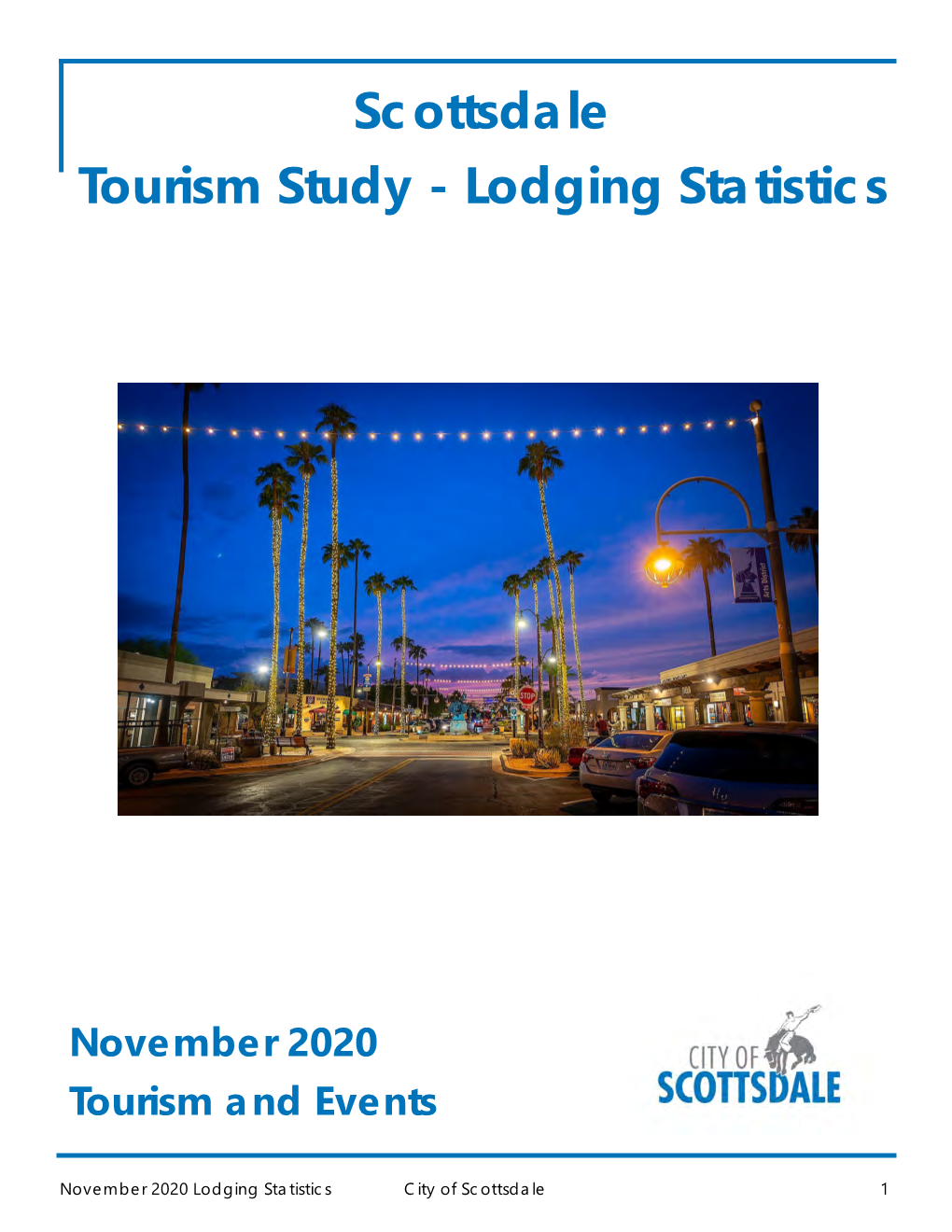 Scottsdale Tourism Study - Lodging Statistics