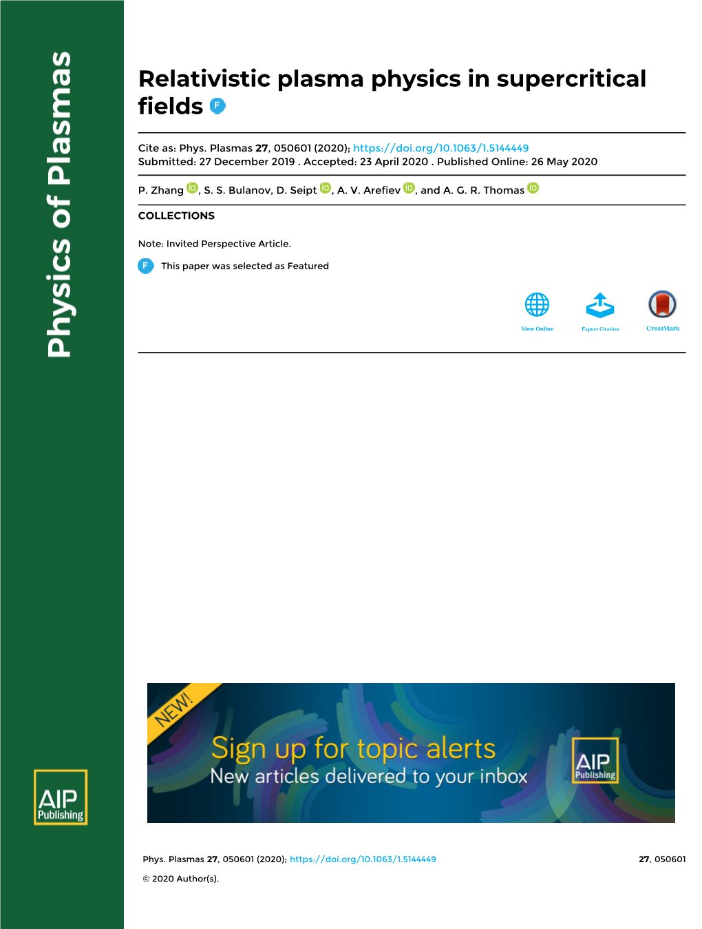 Relativistic Plasma Physics in Supercritical Fields