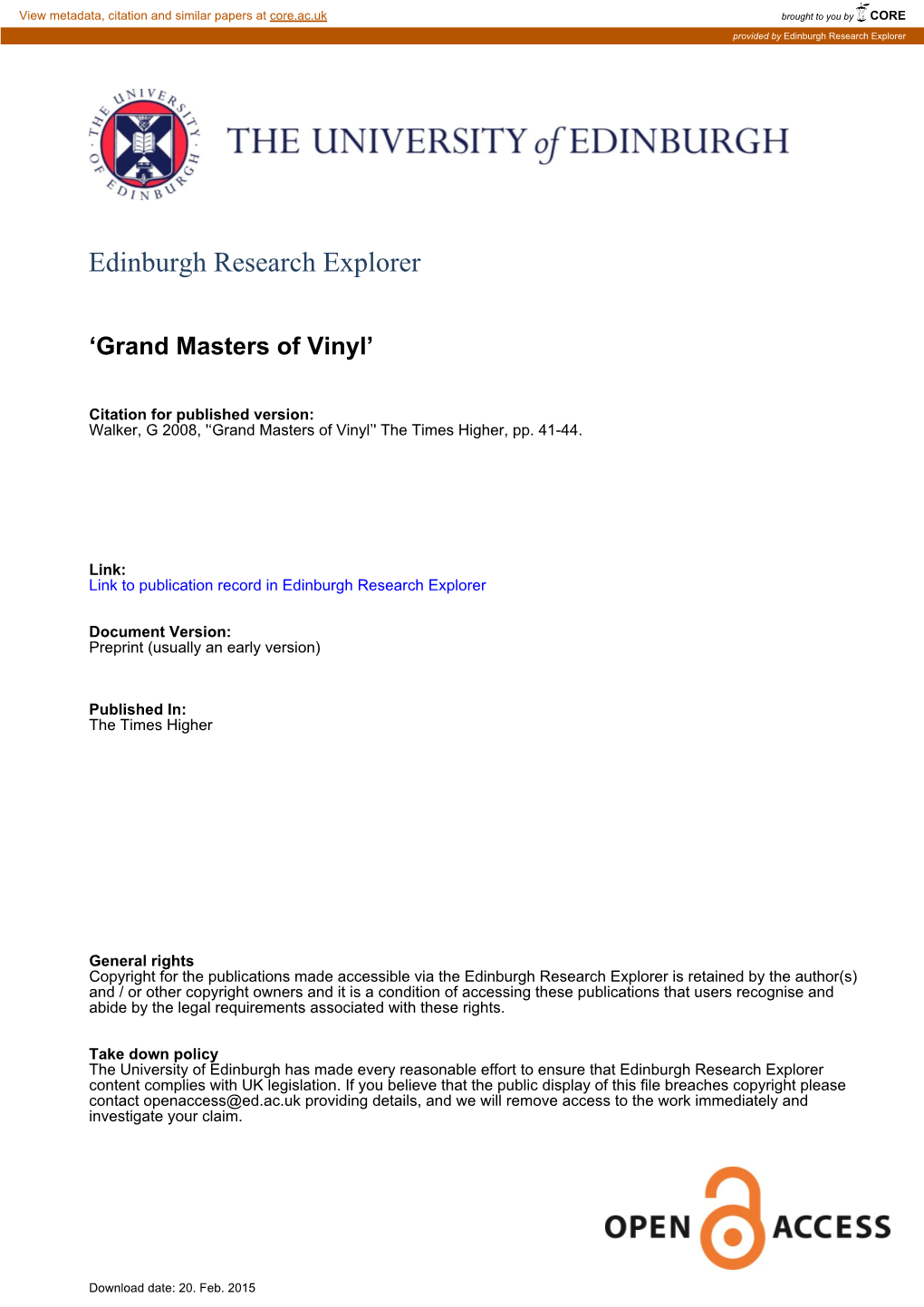 Edinburgh Research Explorer