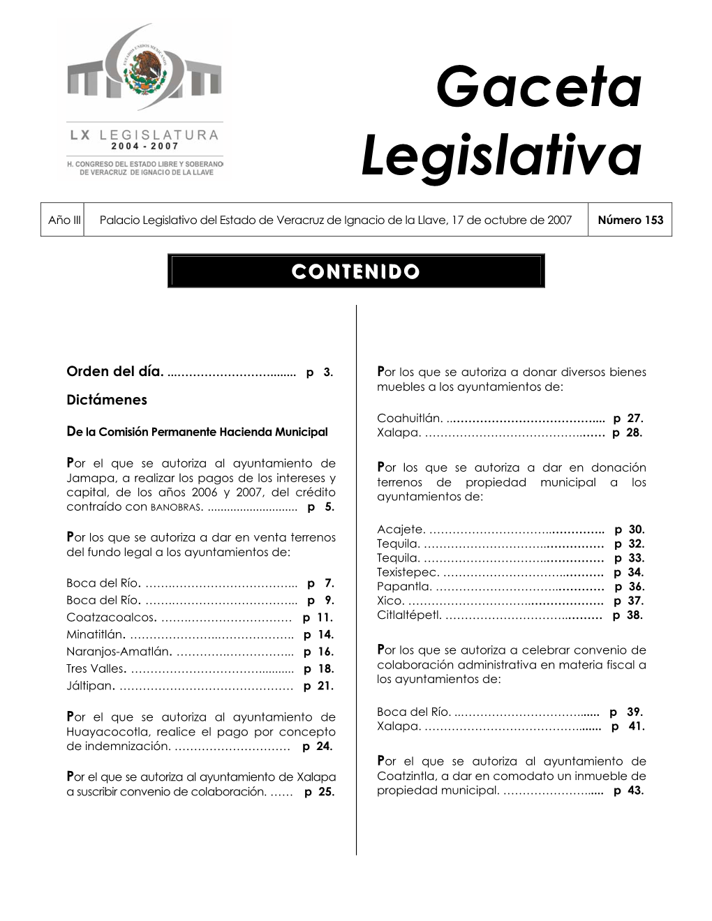 Gaceta Legislativa