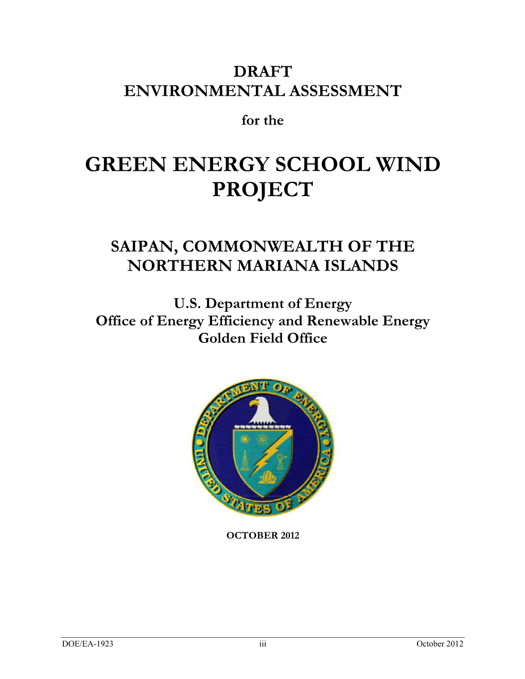 Green Energy School Wind Project
