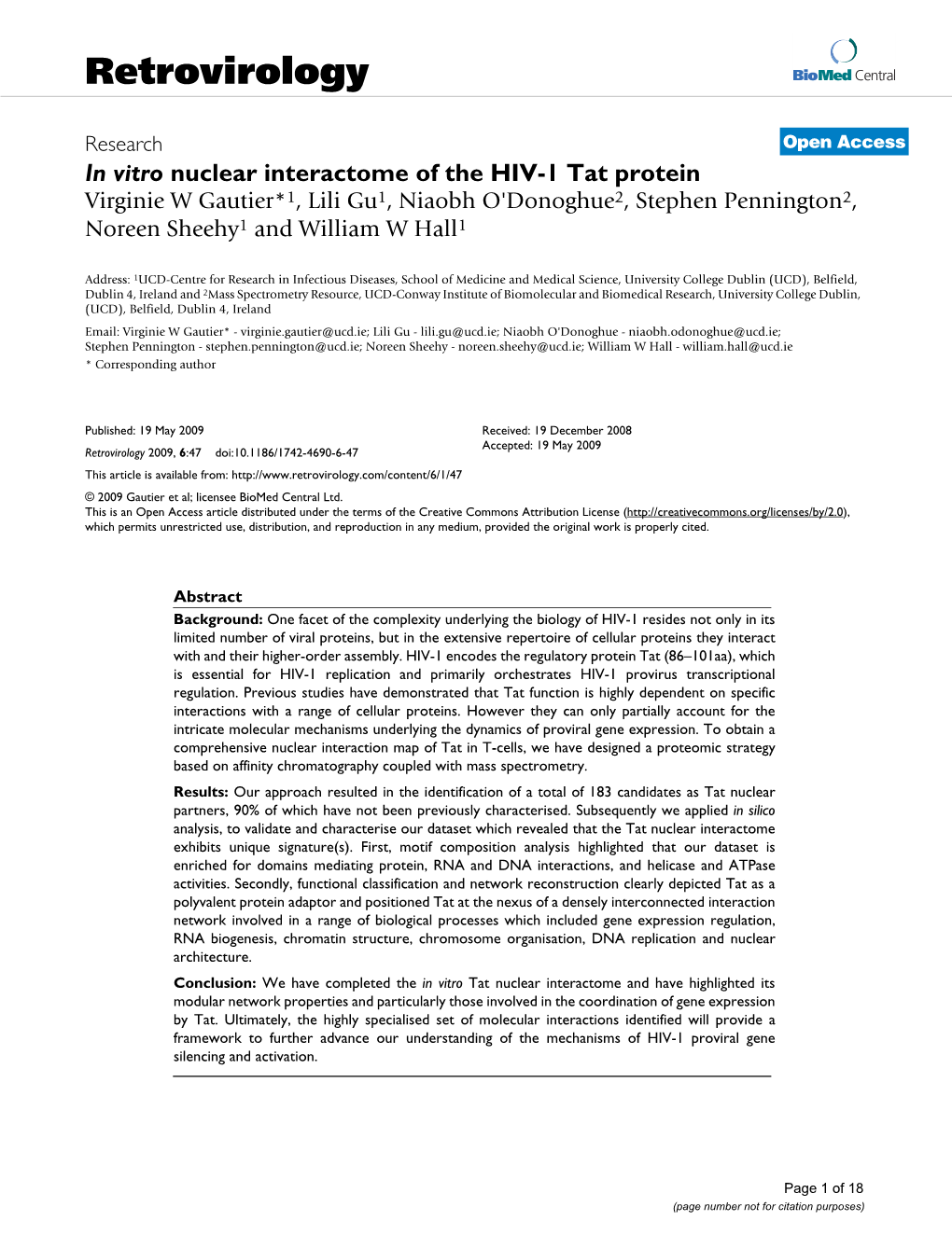 Retrovirology Biomed Central