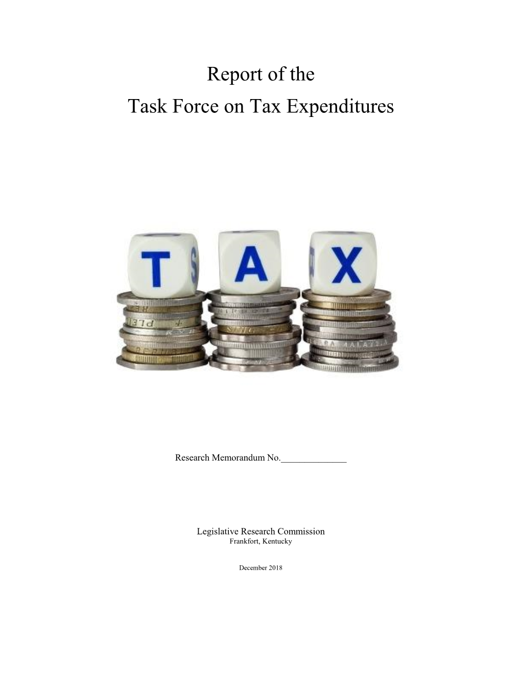 Report of the Task Force on Tax Expenditures