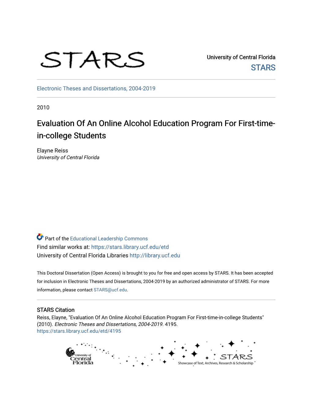 Evaluation of an Online Alcohol Education Program for First-Time-In-College Students