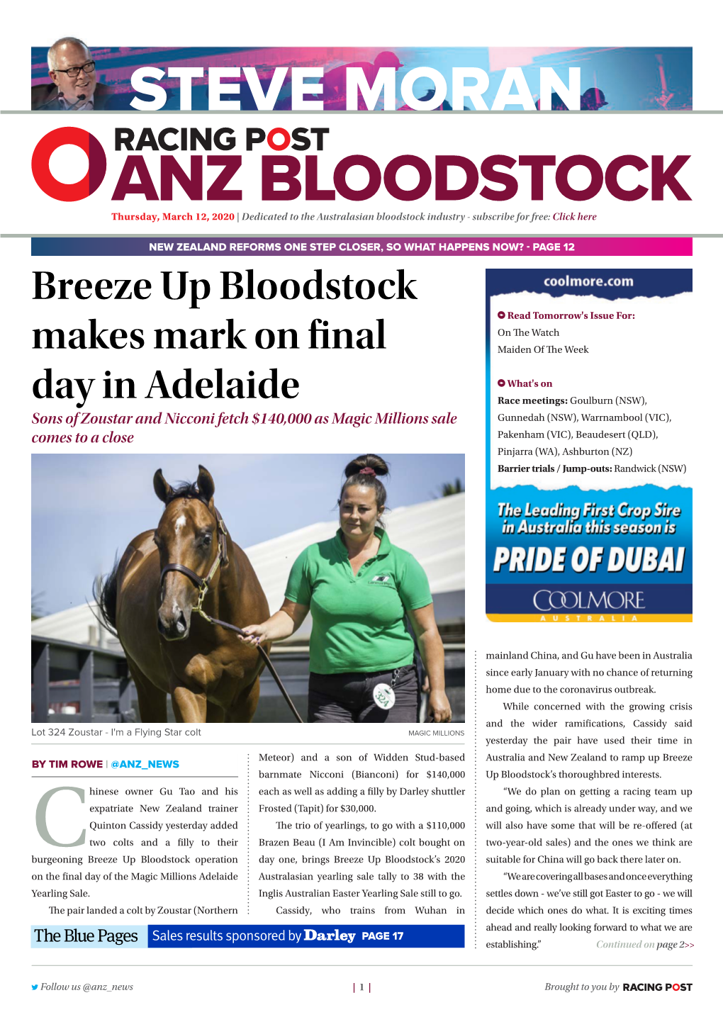 Breeze up Bloodstock Makes Mark on Final Day in Adelaide | 2 | Thursday, March 12, 2020