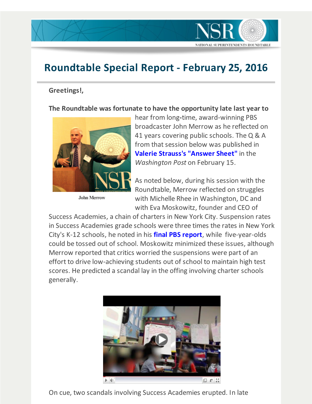 Roundtable Special Report - February 25, 2016