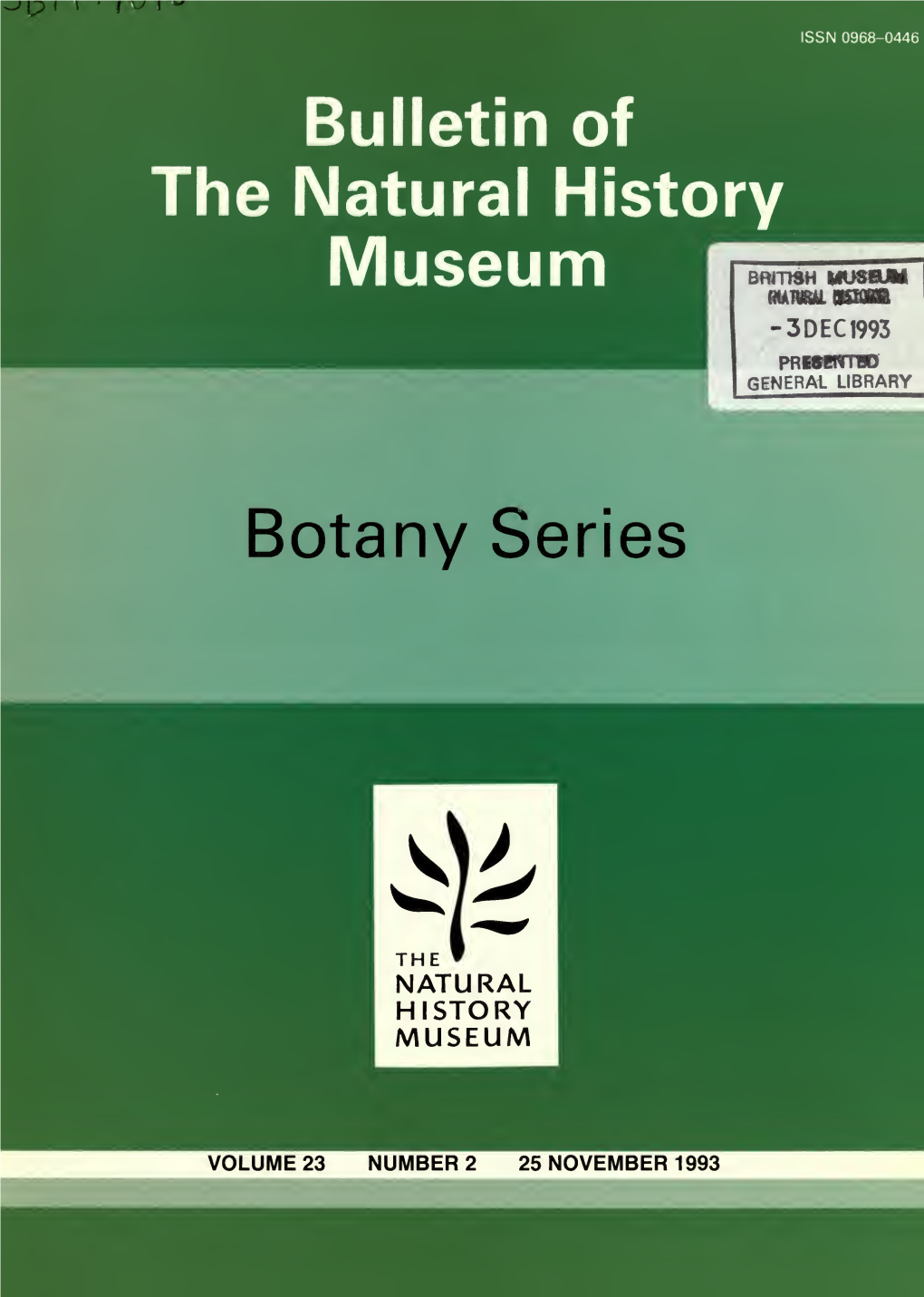 Bulletin of the Natural History Museum