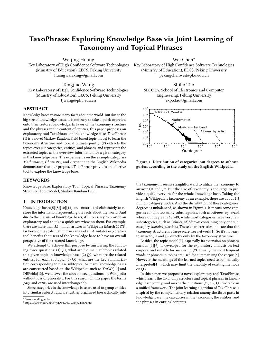 Taxophrase: Exploring Knowledge Base Via Joint Learning of Taxonomy and Topical Phrases