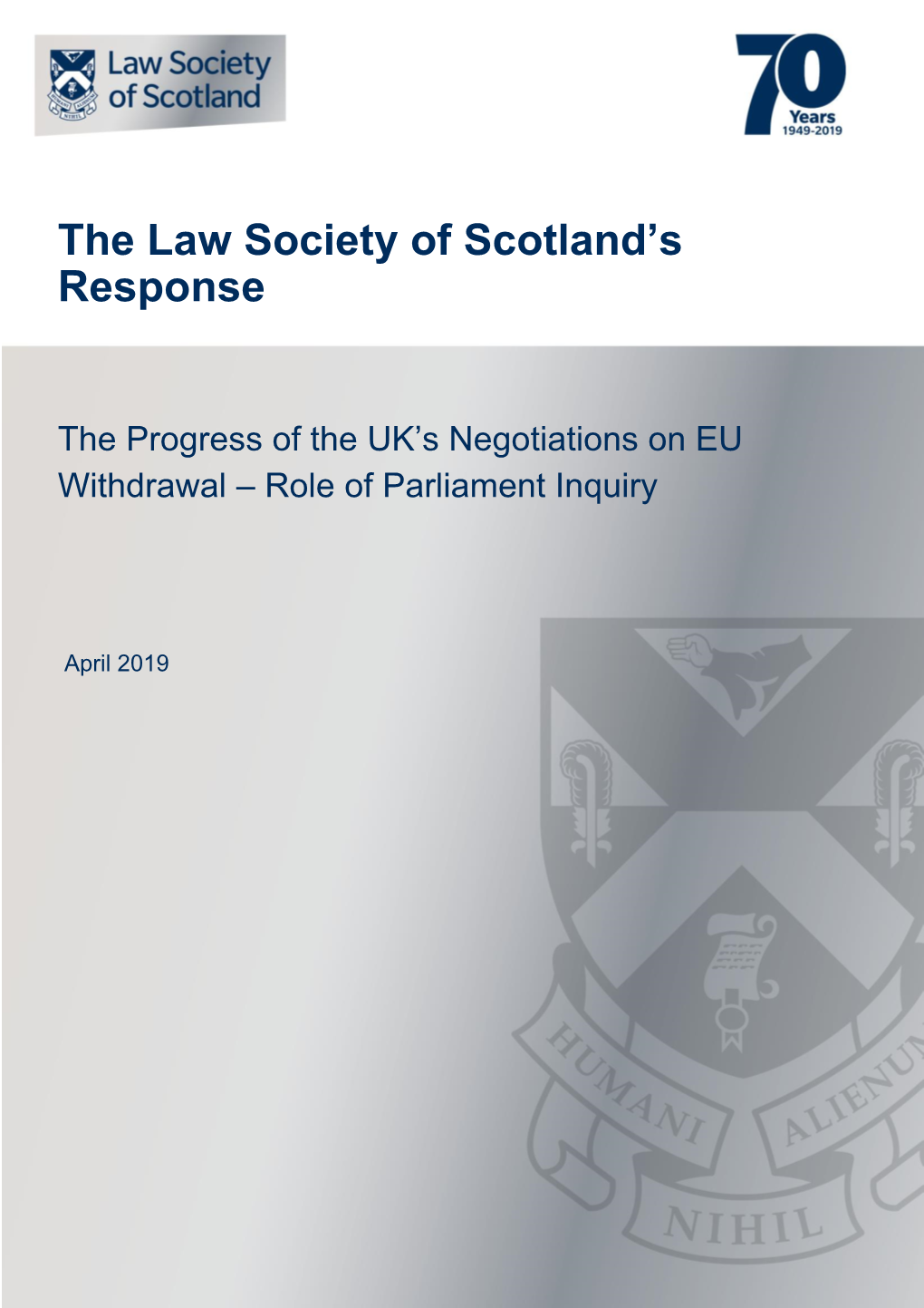 The Law Society of Scotland's Response