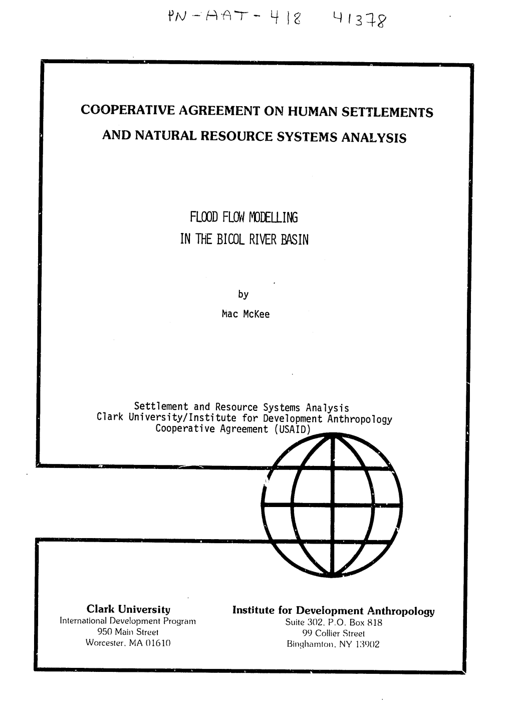 Flood Flow Modelling Inthe Bicol River Basin