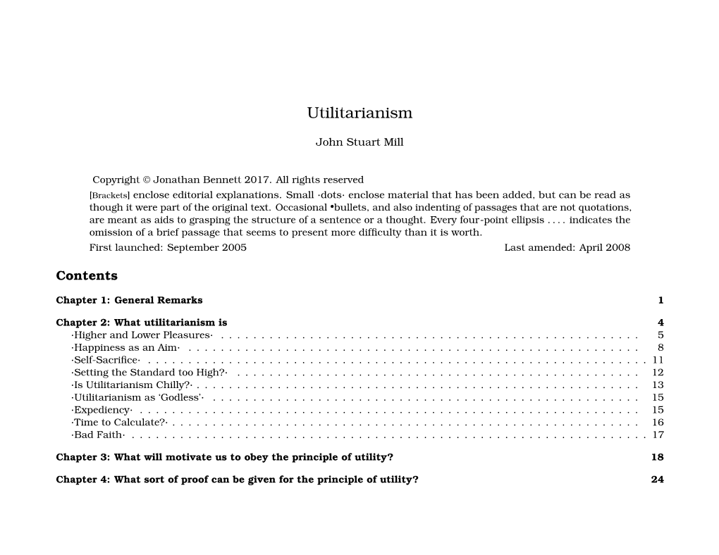 Utilitarianism