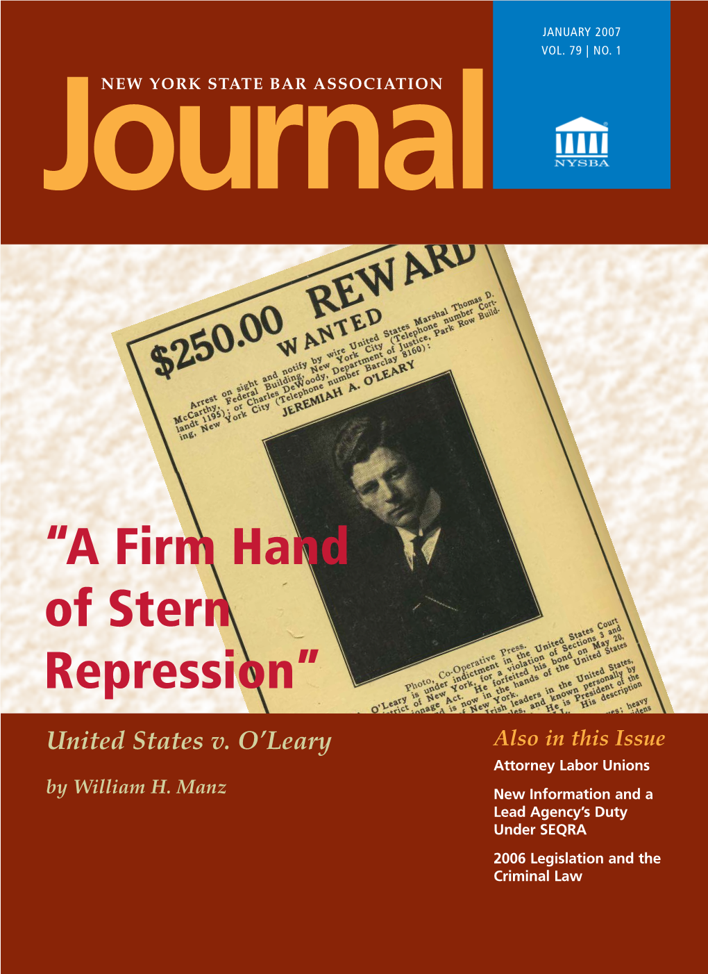 “A Firm Hand of Stern Repression”