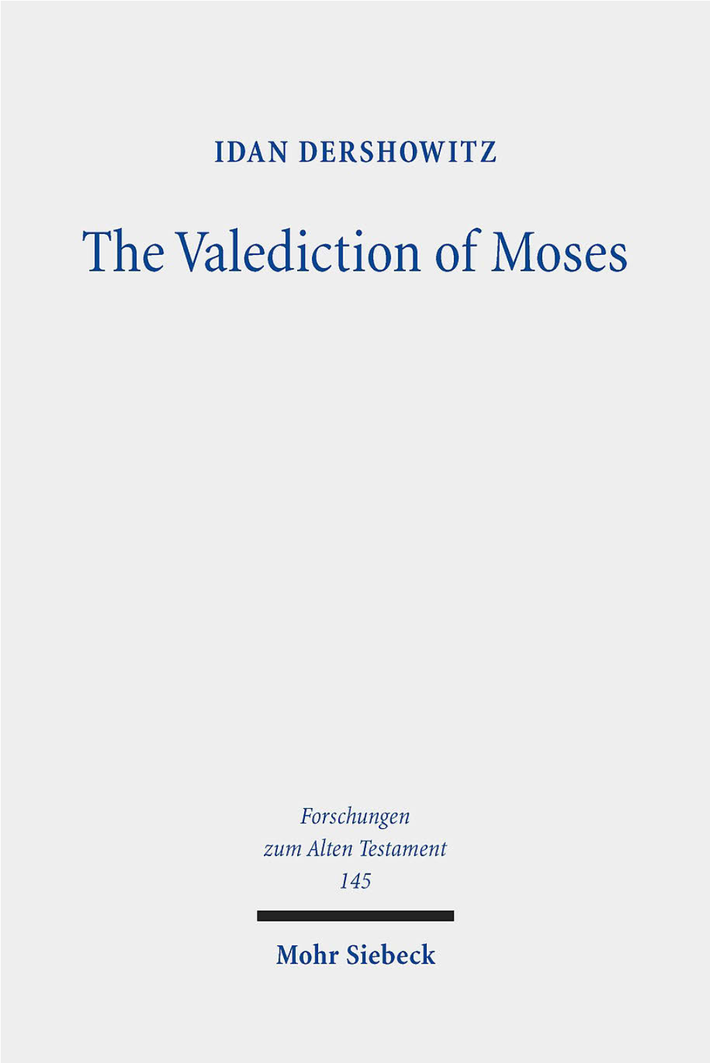 The Valediction of Moses