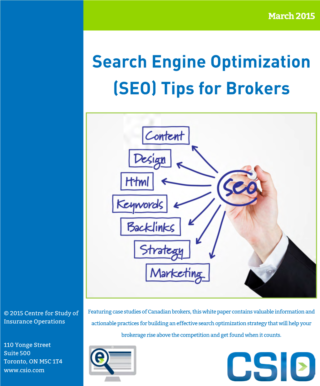 Search Engine Optimization (SEO) Tips for Brokers