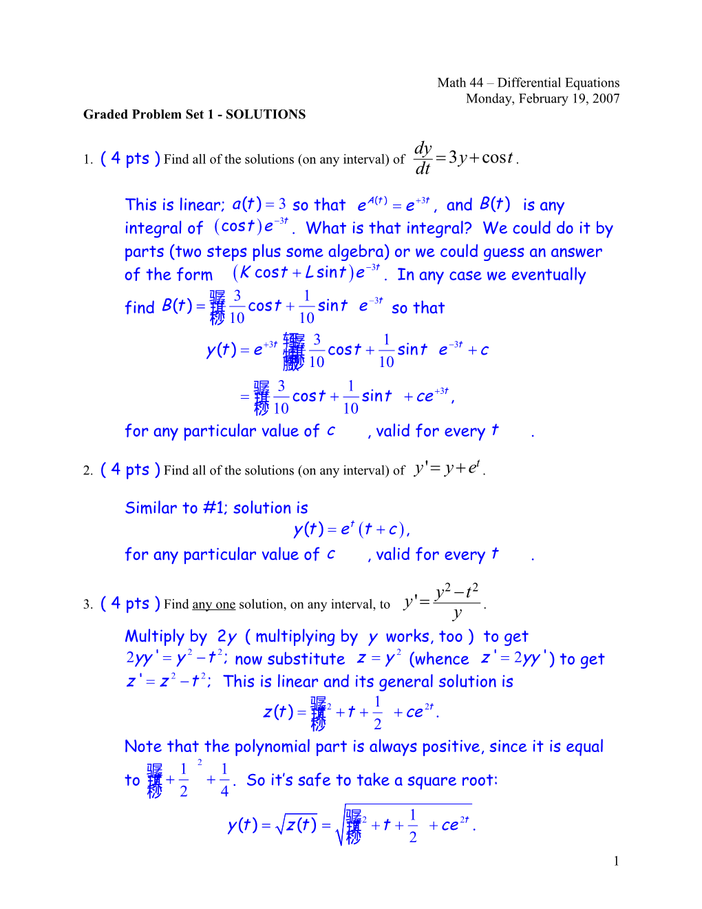 Graded Problem Set 1 - SOLUTIONS