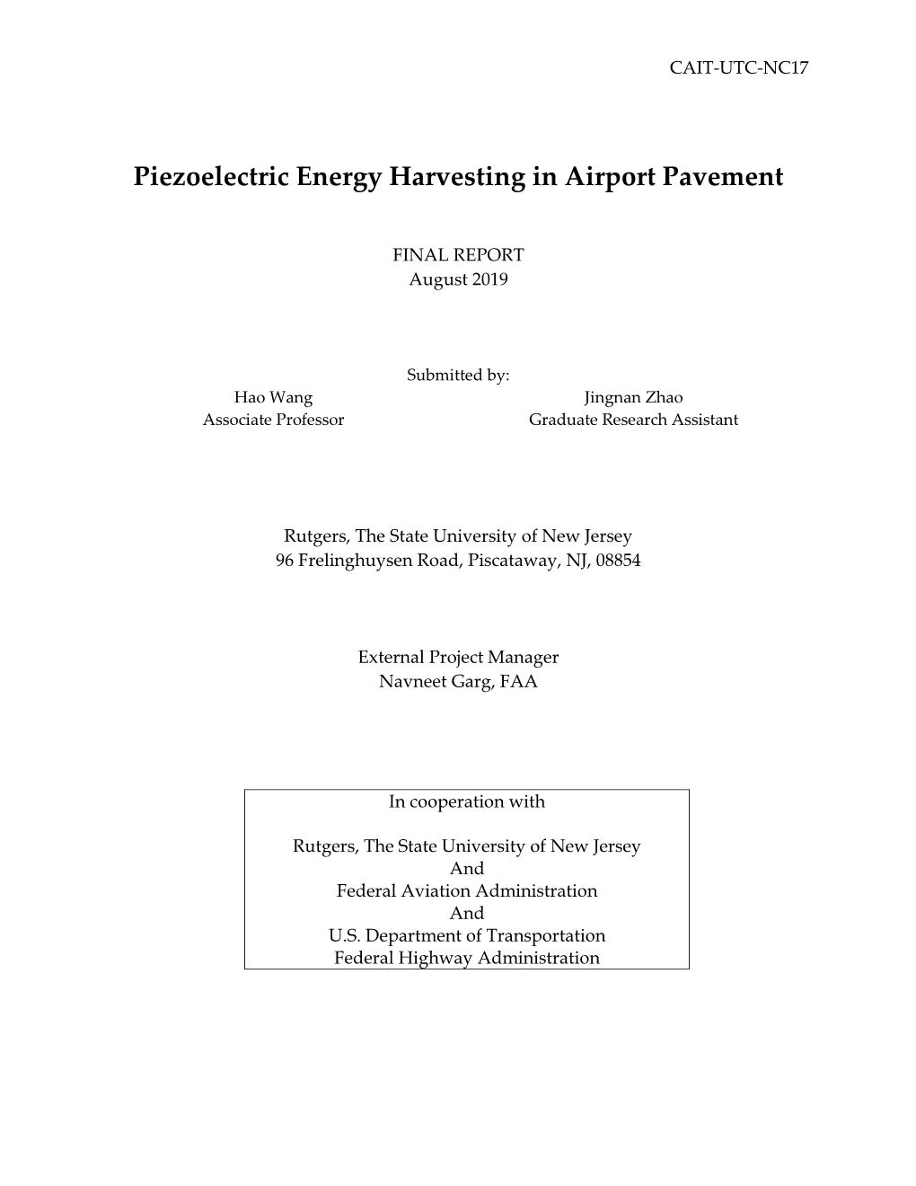 Piezoelectric Energy Harvesting in Airport Pavement