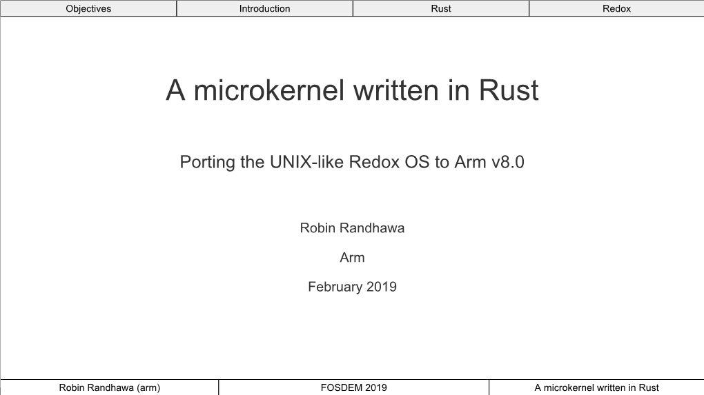 A Microkernel Written in Rust